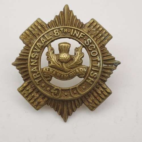 South African Army  8th Infantry Transvaal Scottish Regiment Cap Badge 32x33mm
