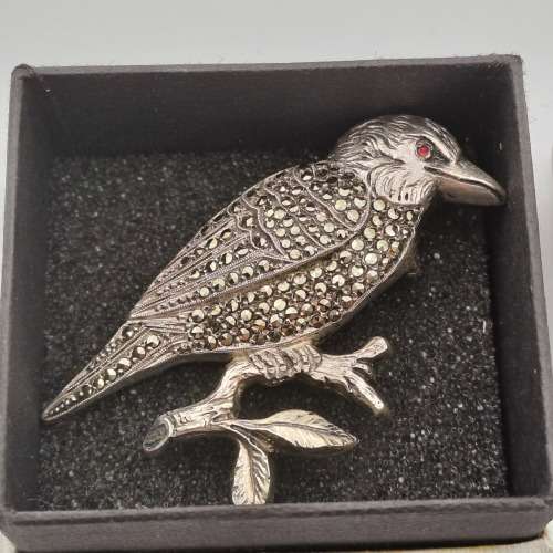 Vintage Sterling Silver Brooch made in Germany 41x26mm