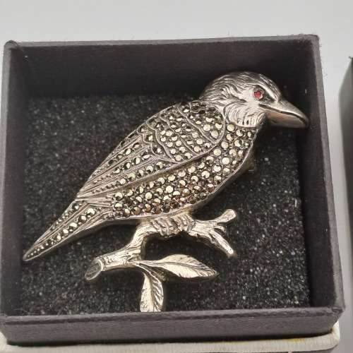 Vintage Sterling Silver Brooch made in Germany 41x26mm