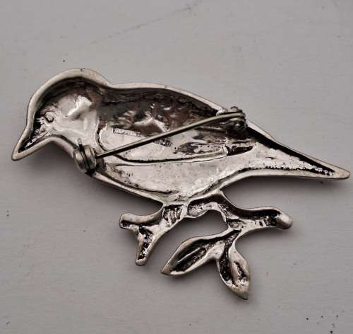 Vintage Sterling Silver Brooch made in Germany 41x26mm