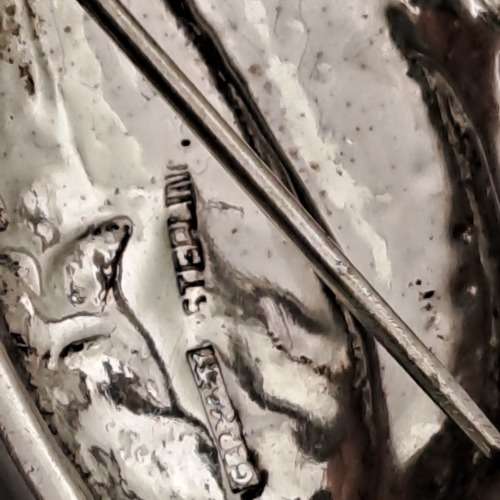 Vintage Sterling Silver Brooch made in Germany 41x26mm