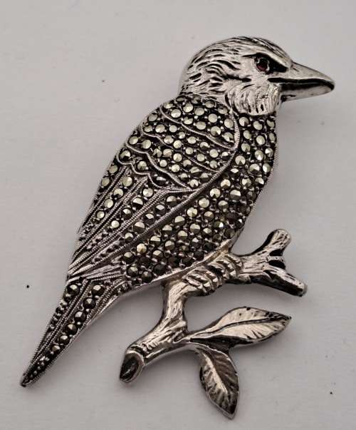 Vintage Sterling Silver Brooch made in Germany 41x26mm