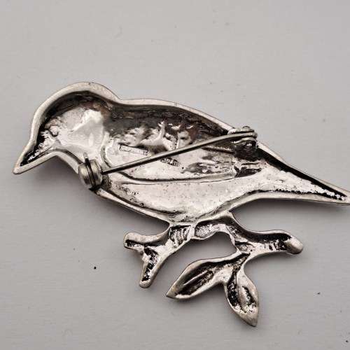 Vintage Sterling Silver Brooch made in Germany 41x26mm