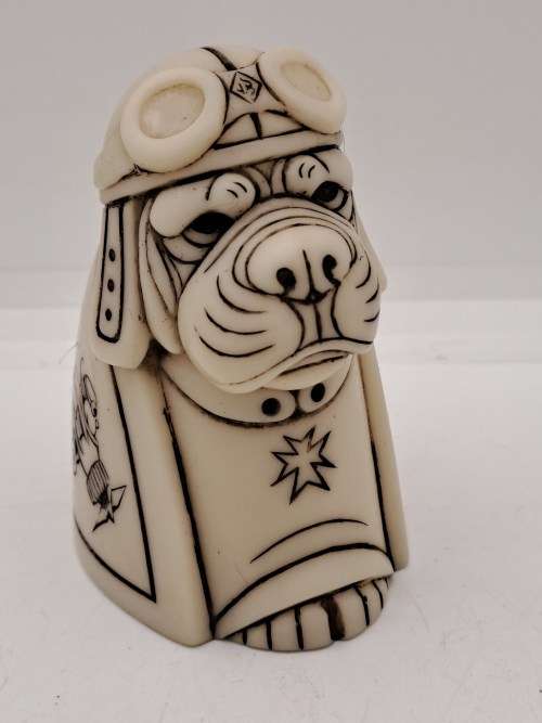 Collectable John Biccard collection Red Baron  Whimsical Figurine (Crushed Marble and Resin)