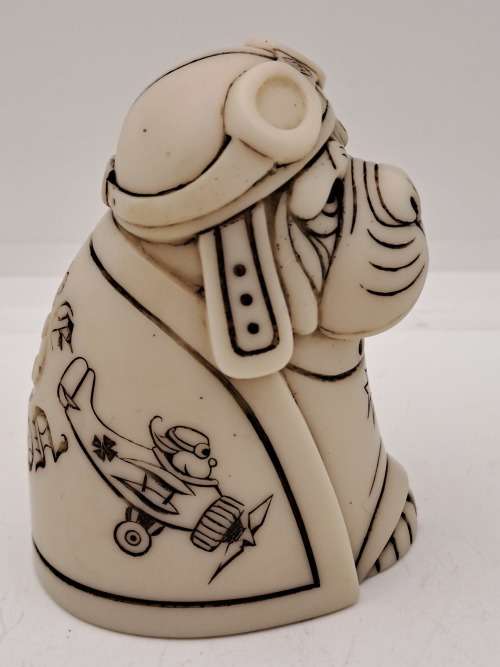 Collectable John Biccard collection Red Baron  Whimsical Figurine (Crushed Marble and Resin)