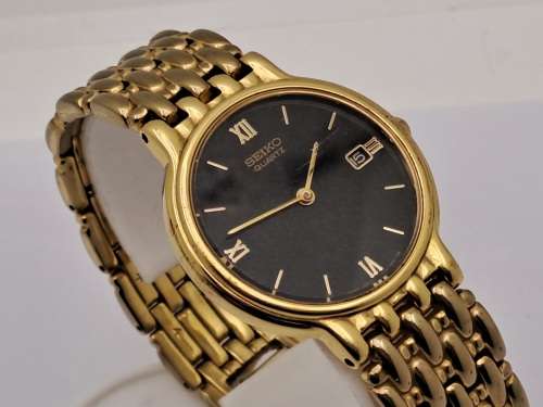 Pre-owned Seiko Quartz watch Japan Movement 7N29 Fo50-Co1-in Case-Working