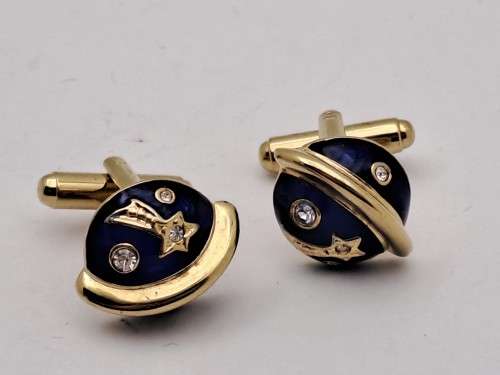 Vintage Plated Cufflink Pair