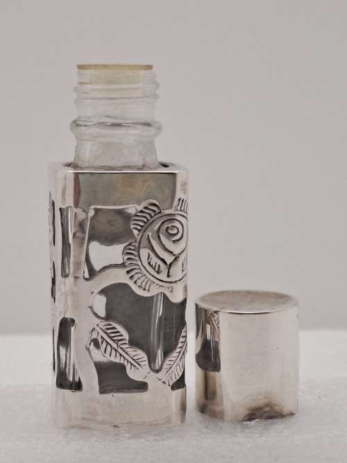 Vintage .925 Sterling Silver Hecho en Mexico Perfume Bottle