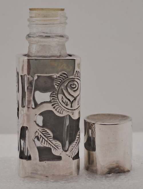 Vintage .925 Sterling Silver Hecho en Mexico Perfume Bottle