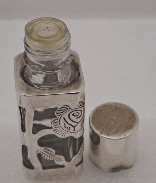 Vintage .925 Sterling Silver Hecho en Mexico Perfume Bottle