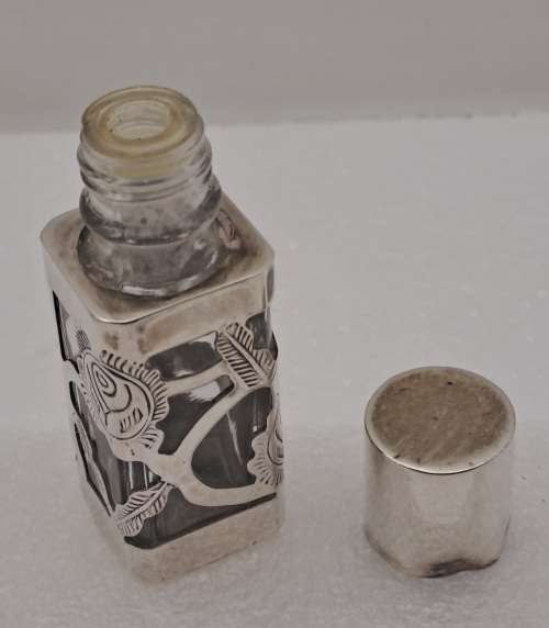 Vintage .925 Sterling Silver Hecho en Mexico Perfume Bottle
