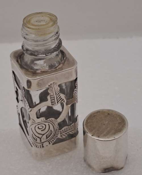 Vintage .925 Sterling Silver Hecho en Mexico Perfume Bottle