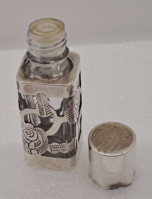Vintage .925 Sterling Silver Hecho en Mexico Perfume Bottle