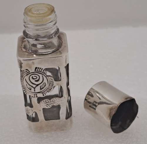 Vintage .925 Sterling Silver Hecho en Mexico Perfume Bottle