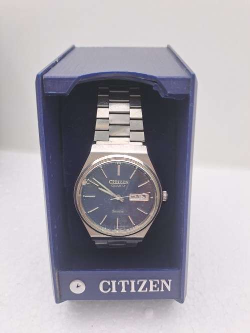 Pre-owned Vintage Mens CITIZEN Seven Quartz Watch 4-281802 KT- Serial 11204008 - Working -in Case