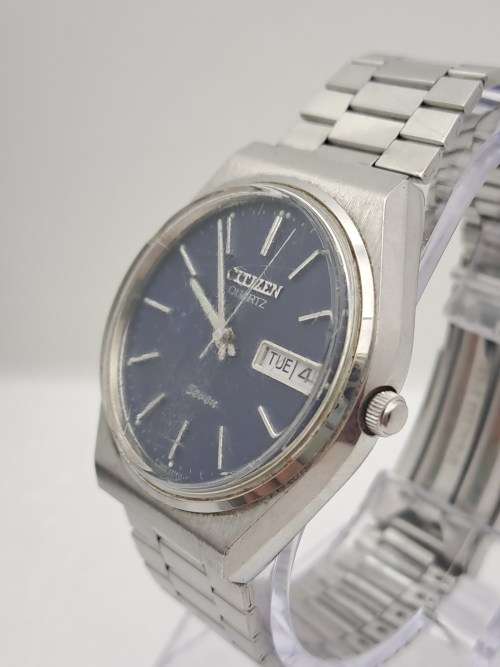 Pre-owned Vintage Mens CITIZEN Seven Quartz Watch 4-281802 KT- Serial 11204008 - Working -in Case