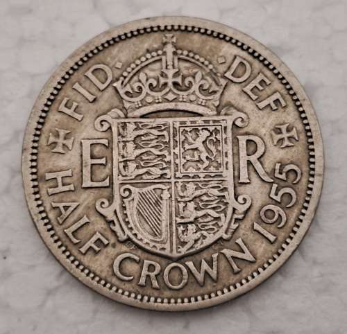 1955 United Kingdom ½ Crown - Elizabeth II