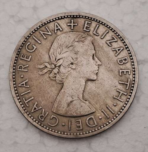 1955 United Kingdom ½ Crown - Elizabeth II