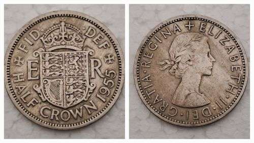 1955 United Kingdom ½ Crown - Elizabeth II