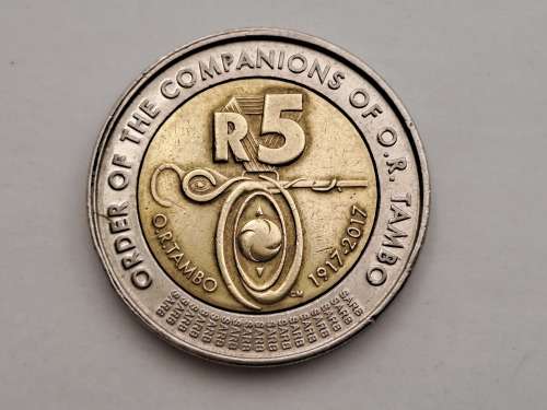2017 South Africa 5 Rand Order of Companions of O.R. Tambo-Commemorative issue Centenary