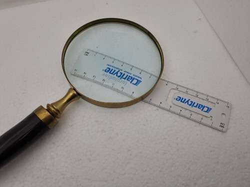 Antique Rustic Horn Handle and Brass Magnifying Glass