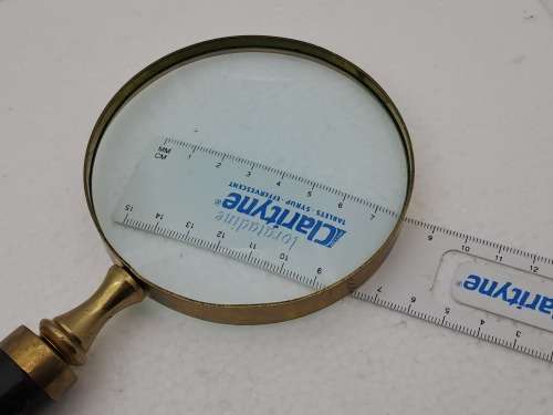 Antique Rustic Horn Handle and Brass Magnifying Glass