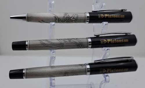 Pen Gift Set- Ballpoint Pen,Rollerball and  Fountain Pen with Iridium Point in Leather Case