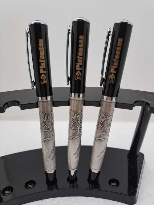 Pen Gift Set- Ballpoint Pen,Rollerball and  Fountain Pen with Iridium Point in Leather Case