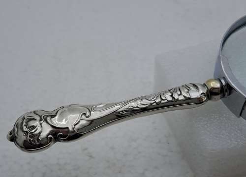 Antique Hallmarked Sterling Silver Magnifying Glass -England