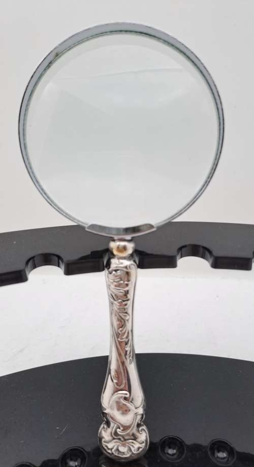 Antique Hallmarked Sterling Silver Magnifying Glass -England