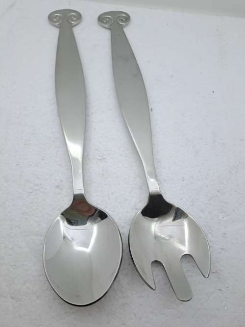 Large Carol Boyes Pewter Salad Servers 30cm