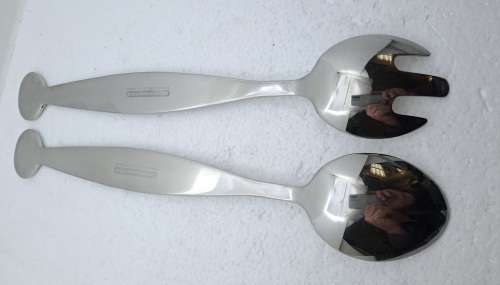 Large Carol Boyes Pewter Salad Servers 30cm