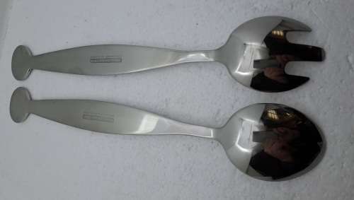 Large Carol Boyes Pewter Salad Servers 30cm