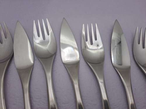 12pc Vintage Solingen Stainless Steel 18/10 Fish Knifes and Forks -Made in Germany.