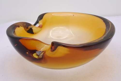 Murano Glass Bowl -Ashtray 5cm x13cm x 13cm.