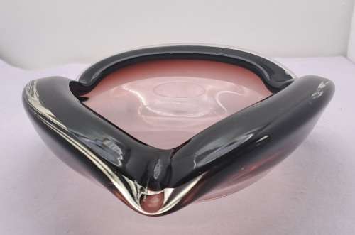 Murano Glass Bowl -Ashtray 18cmx18cmx 7cm (very small chip see Photos)
