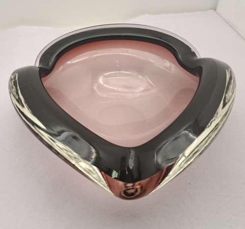 Murano Glass Bowl -Ashtray 18cmx18cmx 7cm (very small chip see Photos)