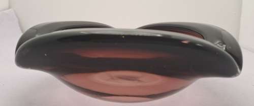 Murano Glass Bowl -Ashtray 18cmx18cmx 7cm (very small chip see Photos)