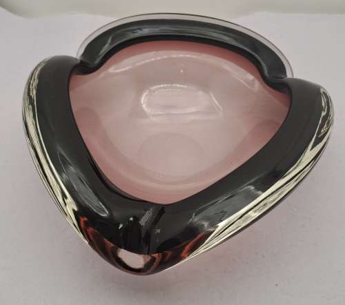 Murano Glass Bowl -Ashtray 18cmx18cmx 7cm (very small chip see Photos)