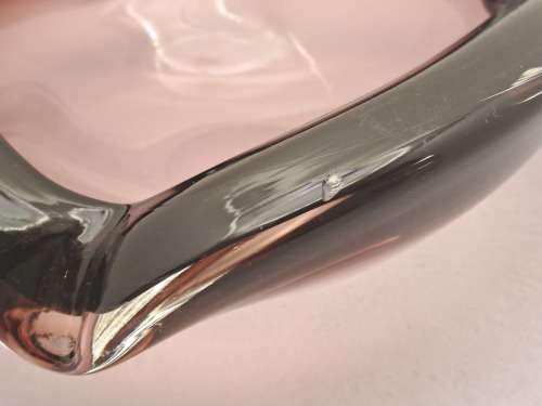 Murano Glass Bowl -Ashtray 18cmx18cmx 7cm (very small chip see Photos)