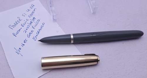 Vintage Parker 1/10 16kt Gold Filled Fountain Pen vacuum Filler -Ink Tested -Engraved
