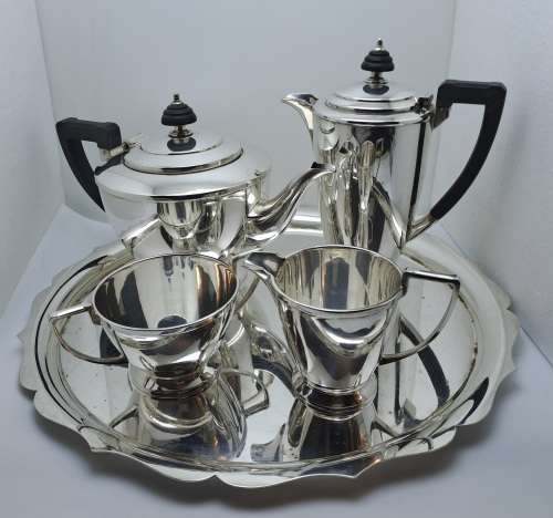 5 Pc Antique / Vintage Mappin & Web Silver Plate Tea and Coffee Set. W27559 -Sheffield England.