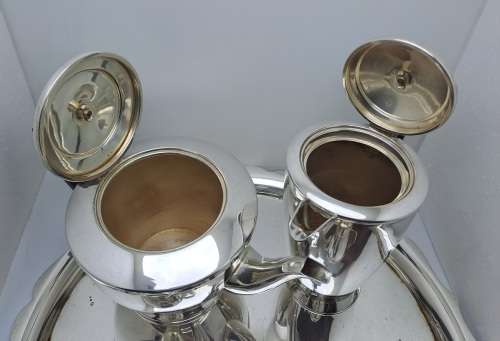 5 Pc Antique / Vintage Mappin & Web Silver Plate Tea and Coffee Set. W27559 -Sheffield England.