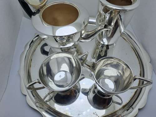 5 Pc Antique / Vintage Mappin & Web Silver Plate Tea and Coffee Set. W27559 -Sheffield England.