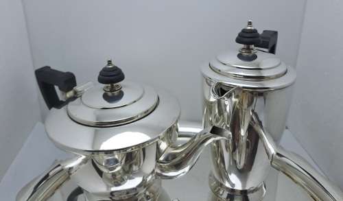 5 Pc Antique / Vintage Mappin & Web Silver Plate Tea and Coffee Set. W27559 -Sheffield England.