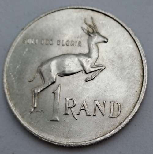 1966  South Africa Silver  1 Rand English legend - SOUTH AFRICA