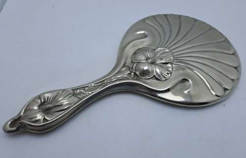 Antique / Vintage Vanity Mirror and Brush set.. (No hallmarks or makers mark)