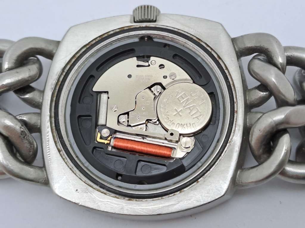 Pre-owned Unused Mens Diesel Solid Stainless steel Quartz Watch -Working -short strap