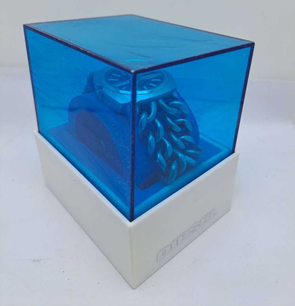 Pre-owned Unused Mens Diesel Solid Stainless steel Quartz Watch -Working -short strap