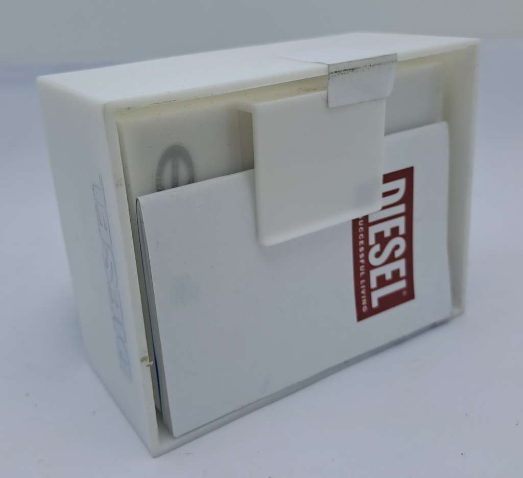 Pre-owned Unused Mens Diesel Solid Stainless steel Quartz Watch -Working -short strap